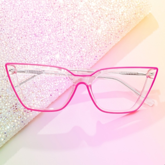 Beautiful Eyeglasses, very fashionable radiant Pink combined with White - Picture 7 of 16